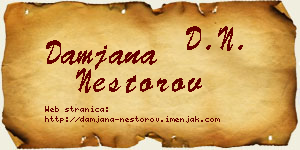 Damjana Nestorov vizit kartica
